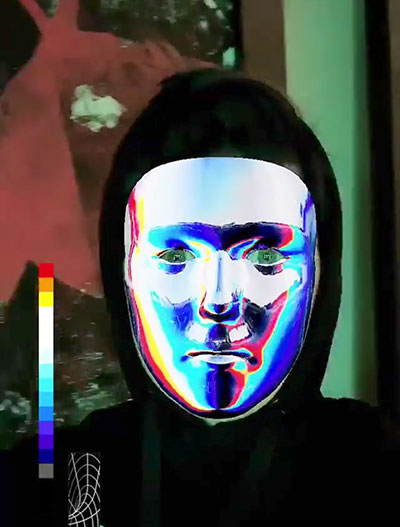 Instagram story mask - стоманено лице