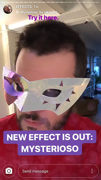 как да добавите нови маски към instagram