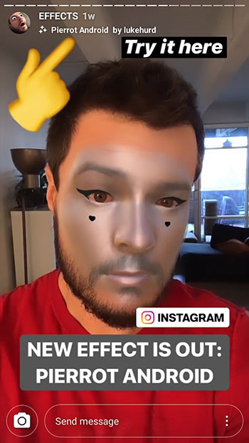 как да добавите нови маски към instagram - pierrot
