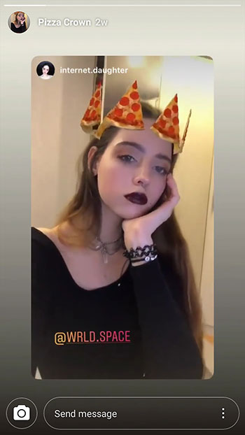 как да изтеглите маски instagram - корона за пица