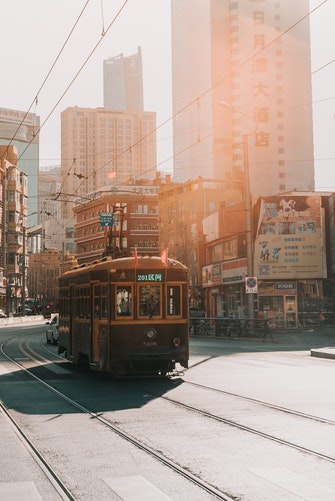 Есенни идеи за снимки за Instagram - ретро трамвай