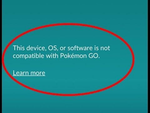 Екранна снимка на грешка в Pokemon Go
